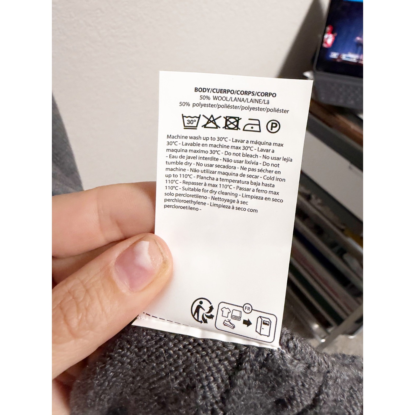 Scalpers Asy Crossed Scrub Cable Knit Skirt Crossover Hem Grey Melange Size Xs — image 6 of 8